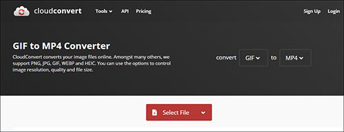 cloudconvert gif to video converter