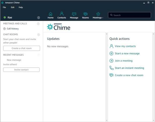 Start an amazon chime meeting