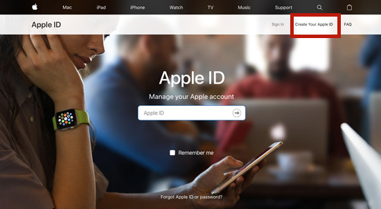 create apple id