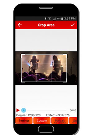 crop video android in crop & trim video