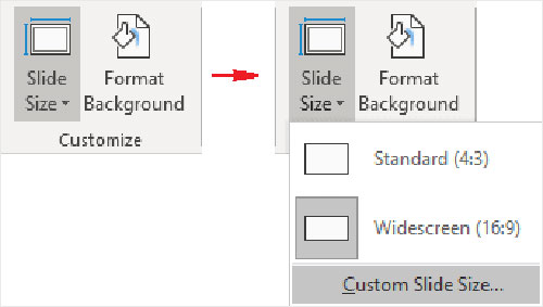 set square slide size powerpoint