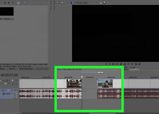 cut video sony vegas
