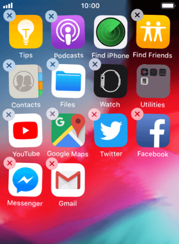 delete apps on ios 12