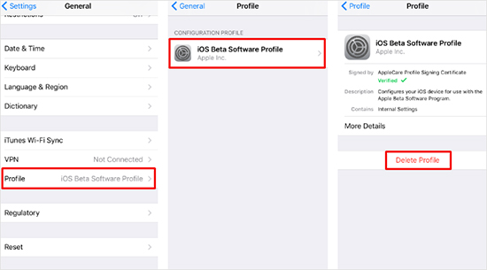 delete profile