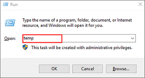 delete temporary files