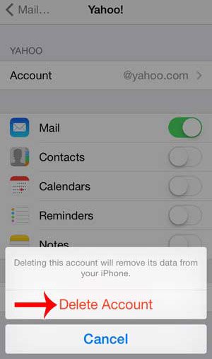 delete yahoo mail
