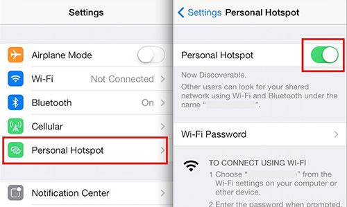 disable personal hotspot