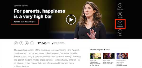 download ted talks download button