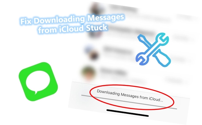 downloading messages from icloud stuck