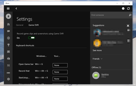 game dvr settings