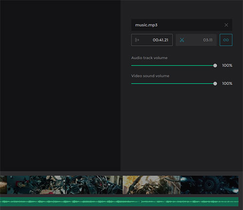 edit music track clideo