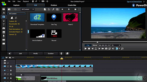 edit clips in powerdirector
