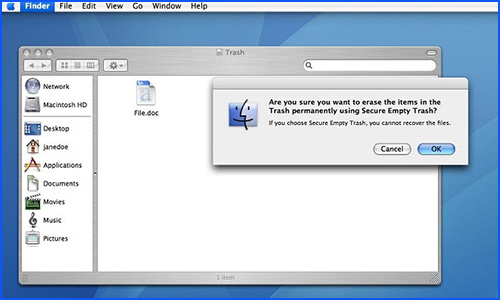 empty recycle bin mac