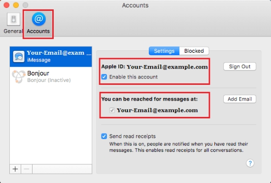 enable imessage on mac