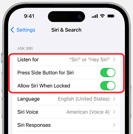 refresh siri & search