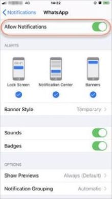 enable whatsapp notification