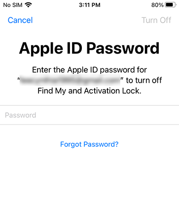 factory reset iphone to turn off find my without wi-fi