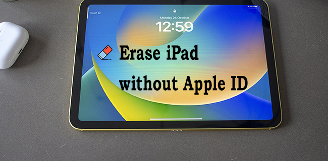 how to erase ipad without apple id