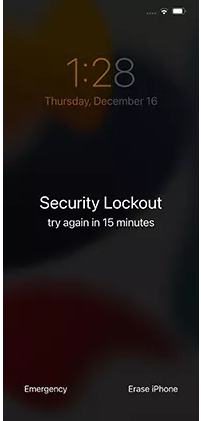 erase iphone option