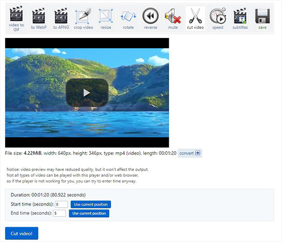 ezgif video cutter