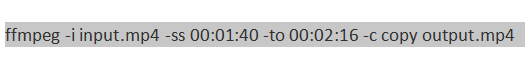 ffmpeg command cut