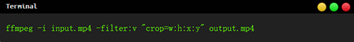 ffmpeg crop video