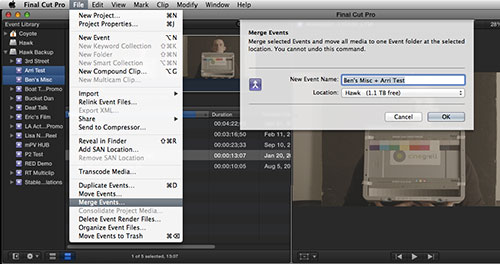 merge clips in final cut pro