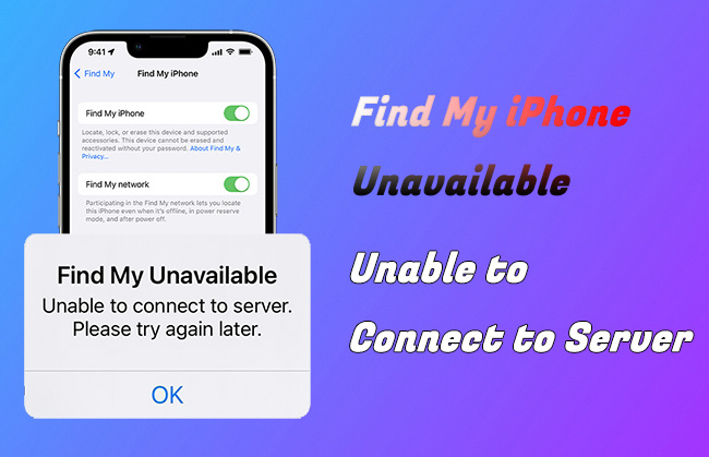 find my iphone unable to connect to server