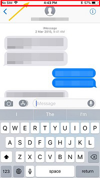 find old messages tap on top