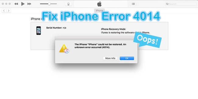 fix iphone error 4014