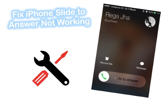 fix iphone slide to answer not working