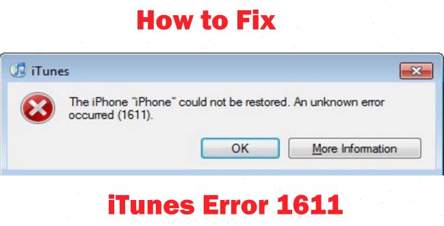 fix itunes error 1611