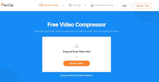 flexclip free video compressor