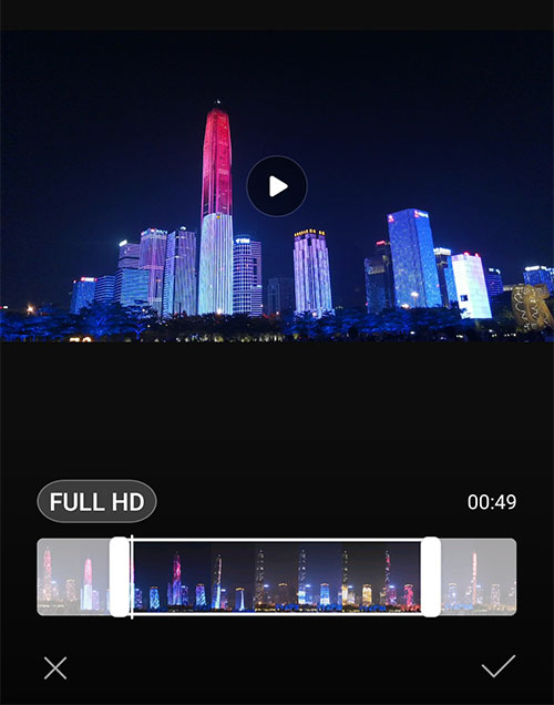 gallery app cut video on android