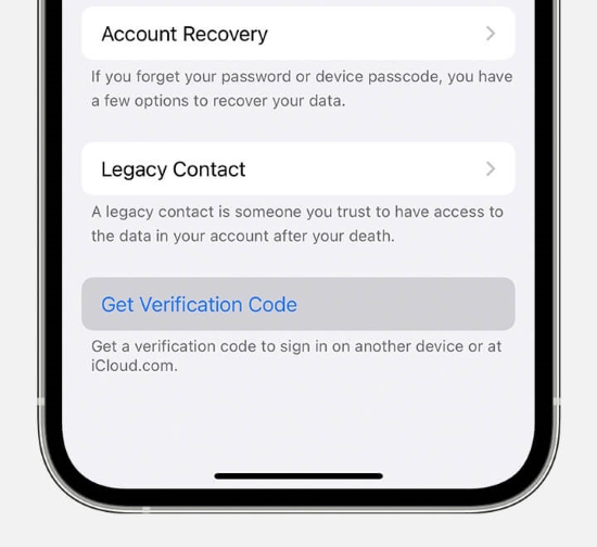 get verification code