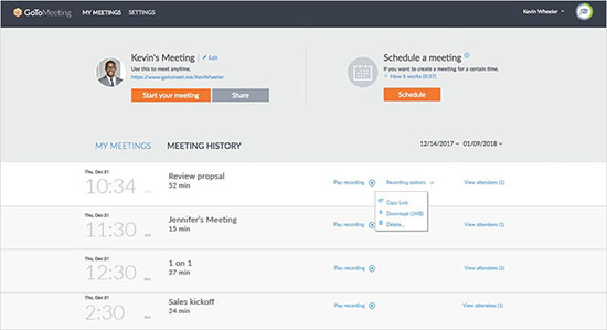 convert a gotomeeting recording online