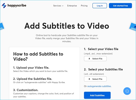 happy scribe add subtitles to movie online
