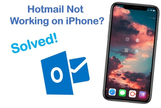 hotmail not working on iphone
