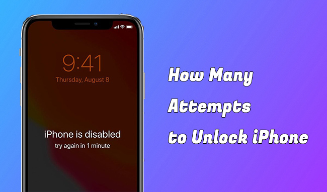 how many attempts to unlock iphone