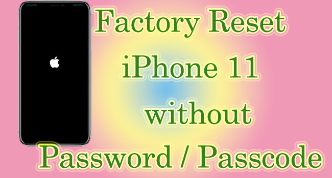 how to factory reset iphone 11 without password