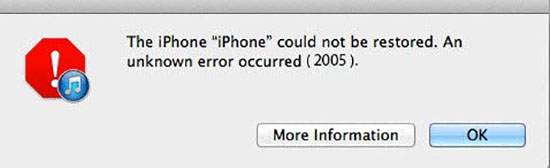 how to fix iphone error 2005