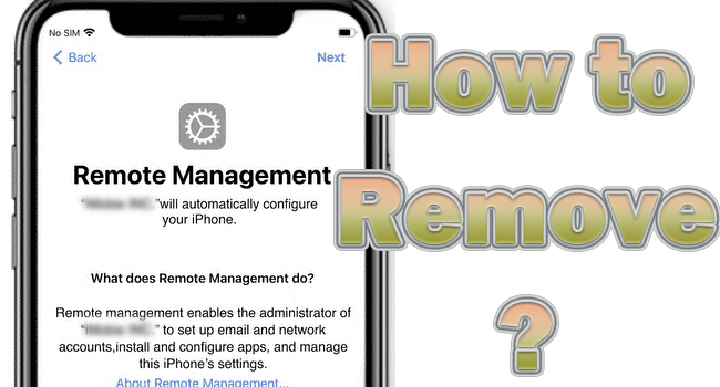 how to remove remote management from ipad/iphone