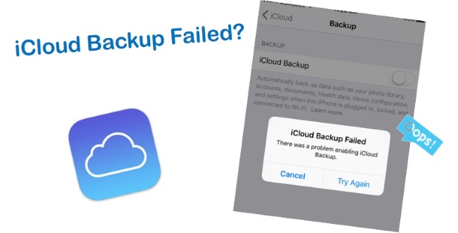 fix icloud backup failed