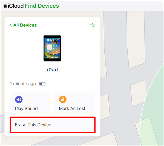 erase ipad icloud