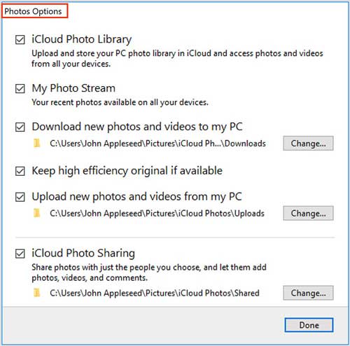 icloud for windows photos