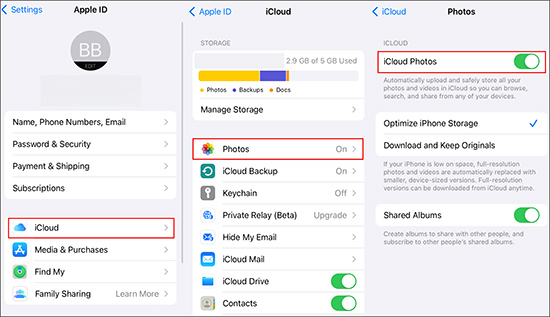 turn off icloud photos