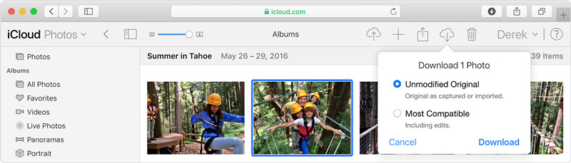 restore iphone photos from icloud photo library