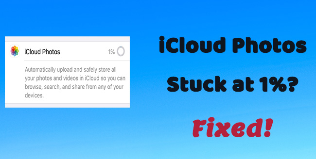 icloud photos stuck at 1