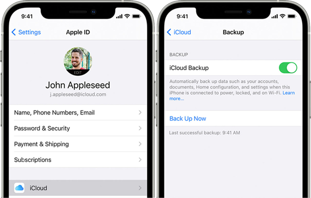 icloud back up