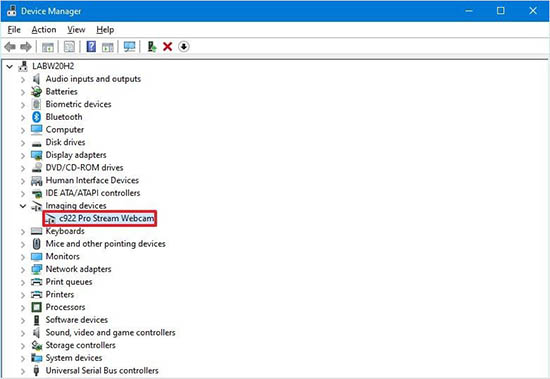 reinstall webcam driver